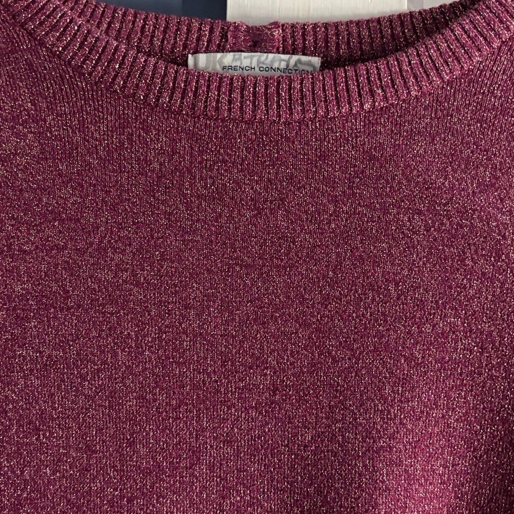 Maroon & Gold Glitter Sweater